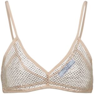 Prada rhinestone-embellished mesh bralette