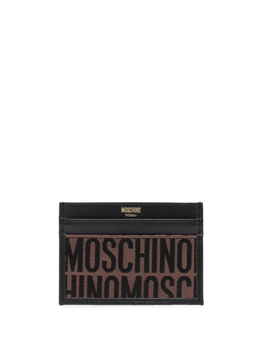 Moschino monogram logo stamp cardholder