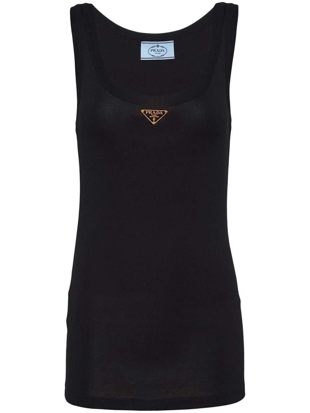 Prada enamel logo-plaque tank top