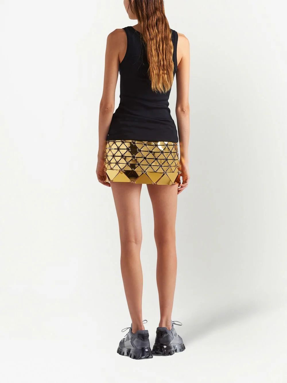 Prada enamel logo-plaque tank top - Image 3