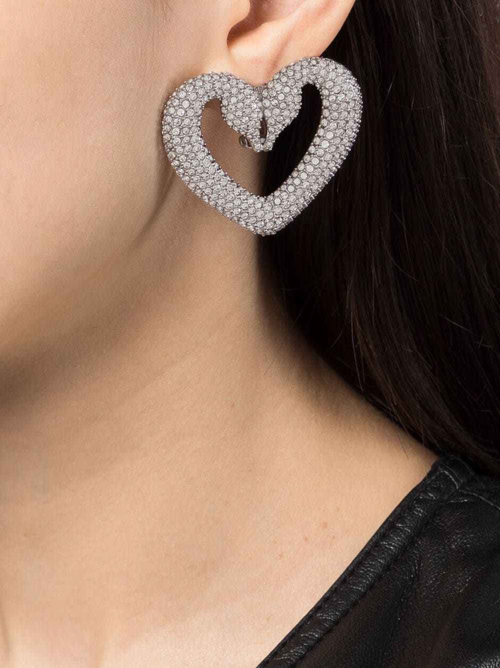 Swarovski Una crystal-embellished clip earrings - Image 2