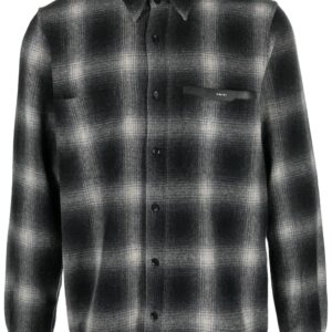 Amiri logo-patch check-print shirt