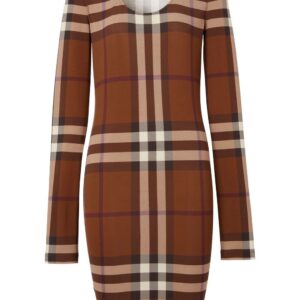 Burberry  Exaggerated-Check jersey dress