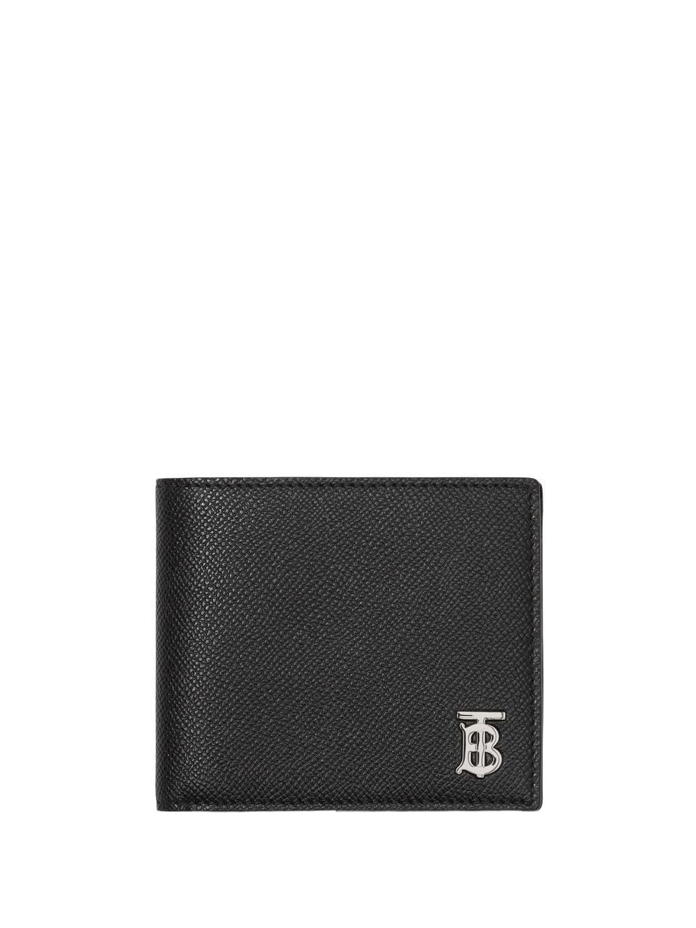 Burberry logo-plaque grainy-leather wallet