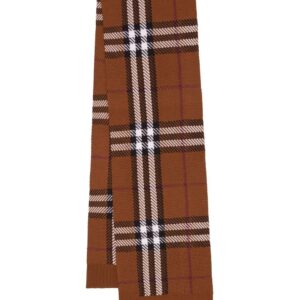 Burberry  Check wool-blend knitted scarf