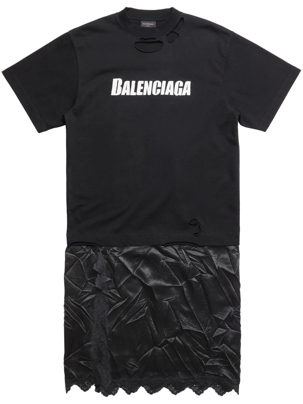 Balenciaga logo-print T-shirt slip dress