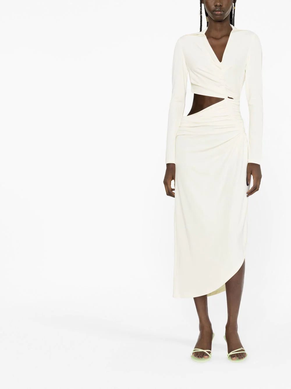 Off-White Vi-Crepe draped midi dress - Image 2
