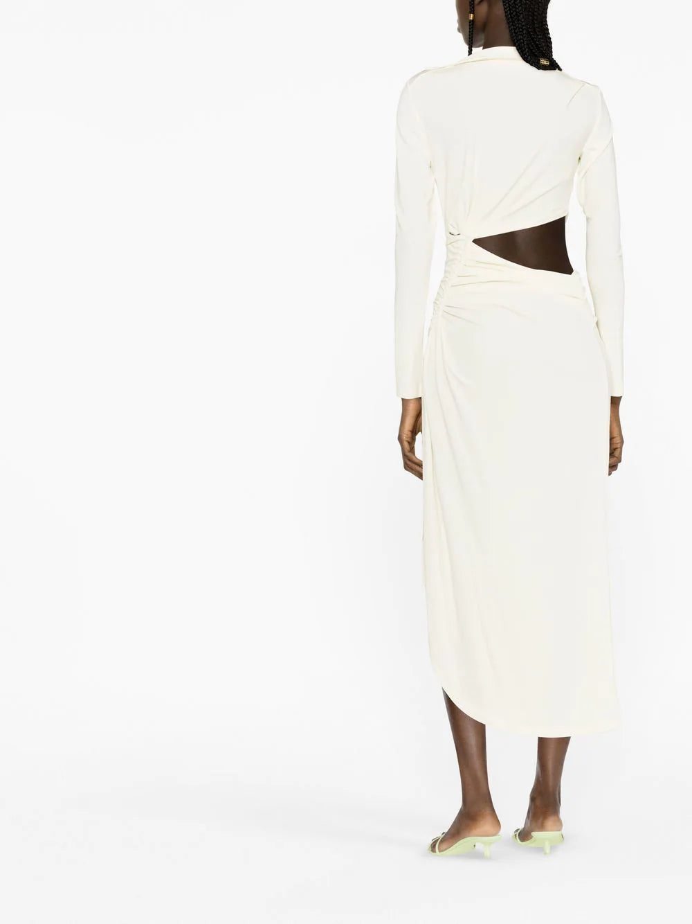Off-White Vi-Crepe draped midi dress - Image 3