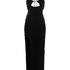 Off-White cut-out halterneck dress