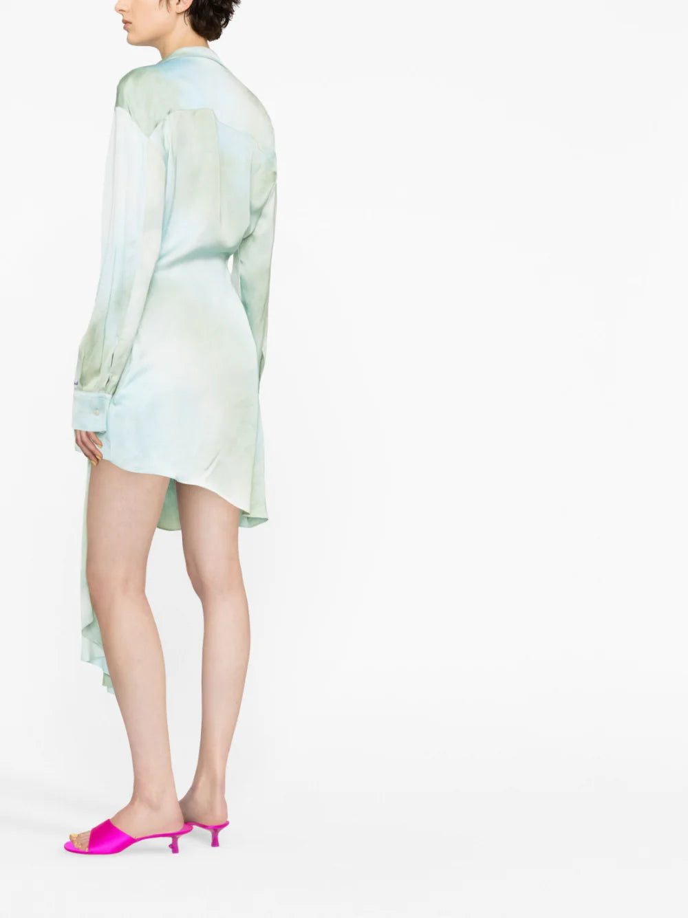 Off-White asymmetric tie-dye dress - Image 4