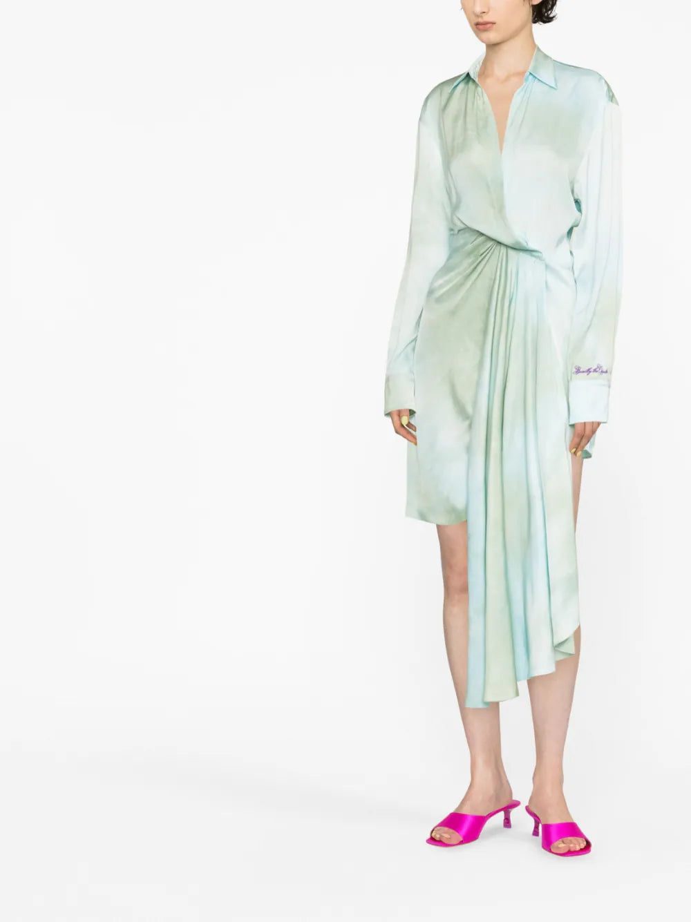 Off-White asymmetric tie-dye dress - Image 3