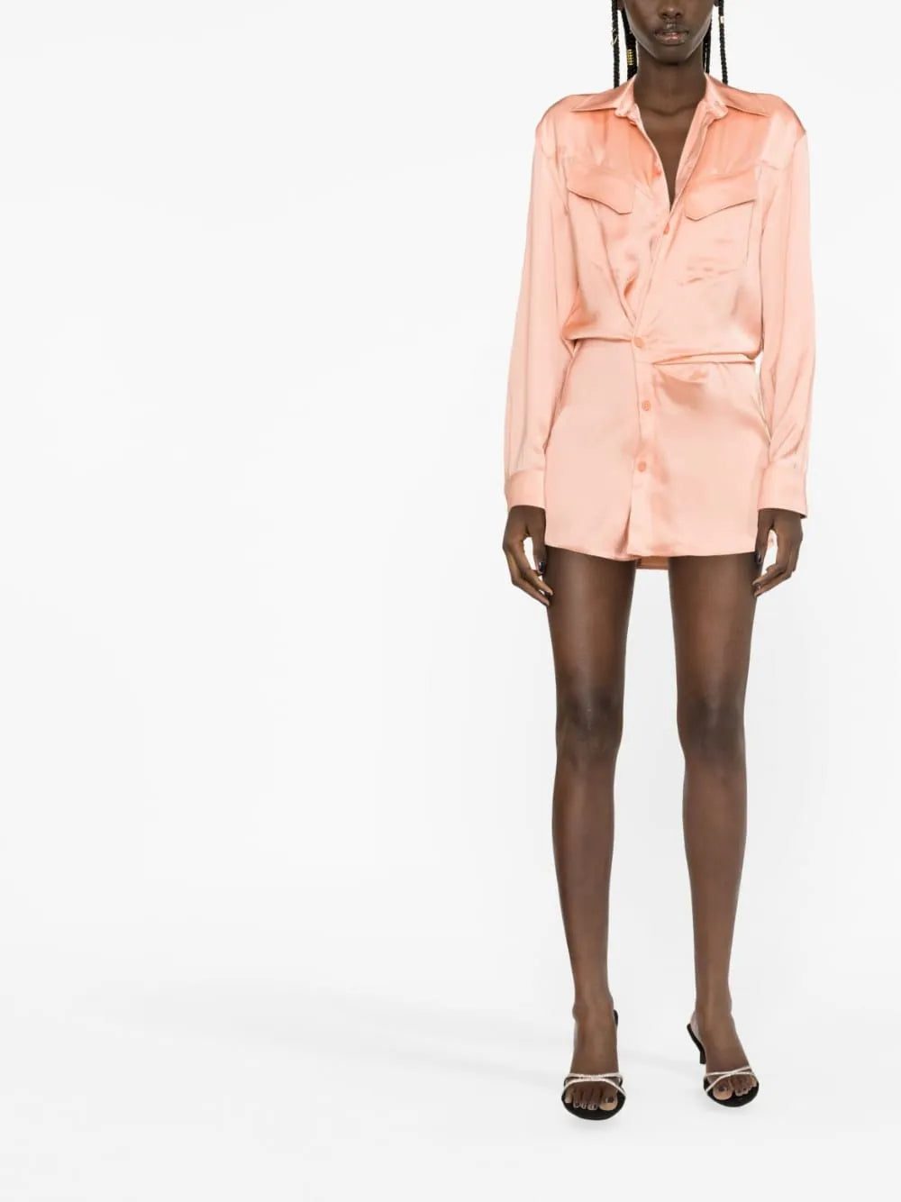 Off-White twist-detail shirt dress - Image 2