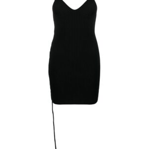 Off-White lace-up V-neck minidress