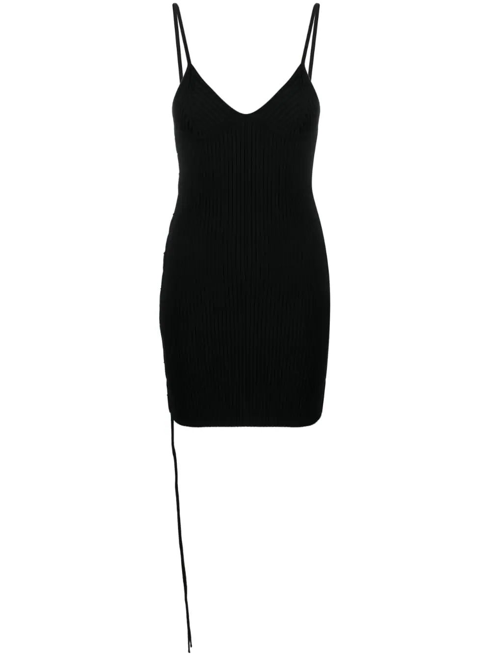 Off-White lace-up V-neck minidress