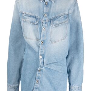Off-White Toybox asymmetric denim shirt-dress