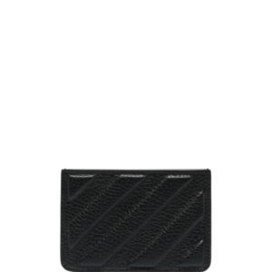 Off-White Diag-stripe leather cardholder