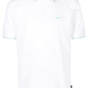 BOSS  logo-print polo shirt