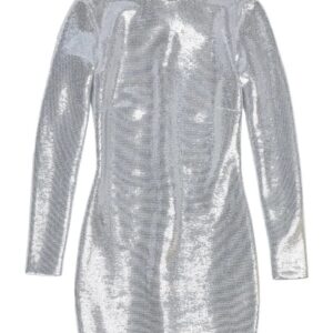 Balenciaga  crystal-embellished high-neck dress