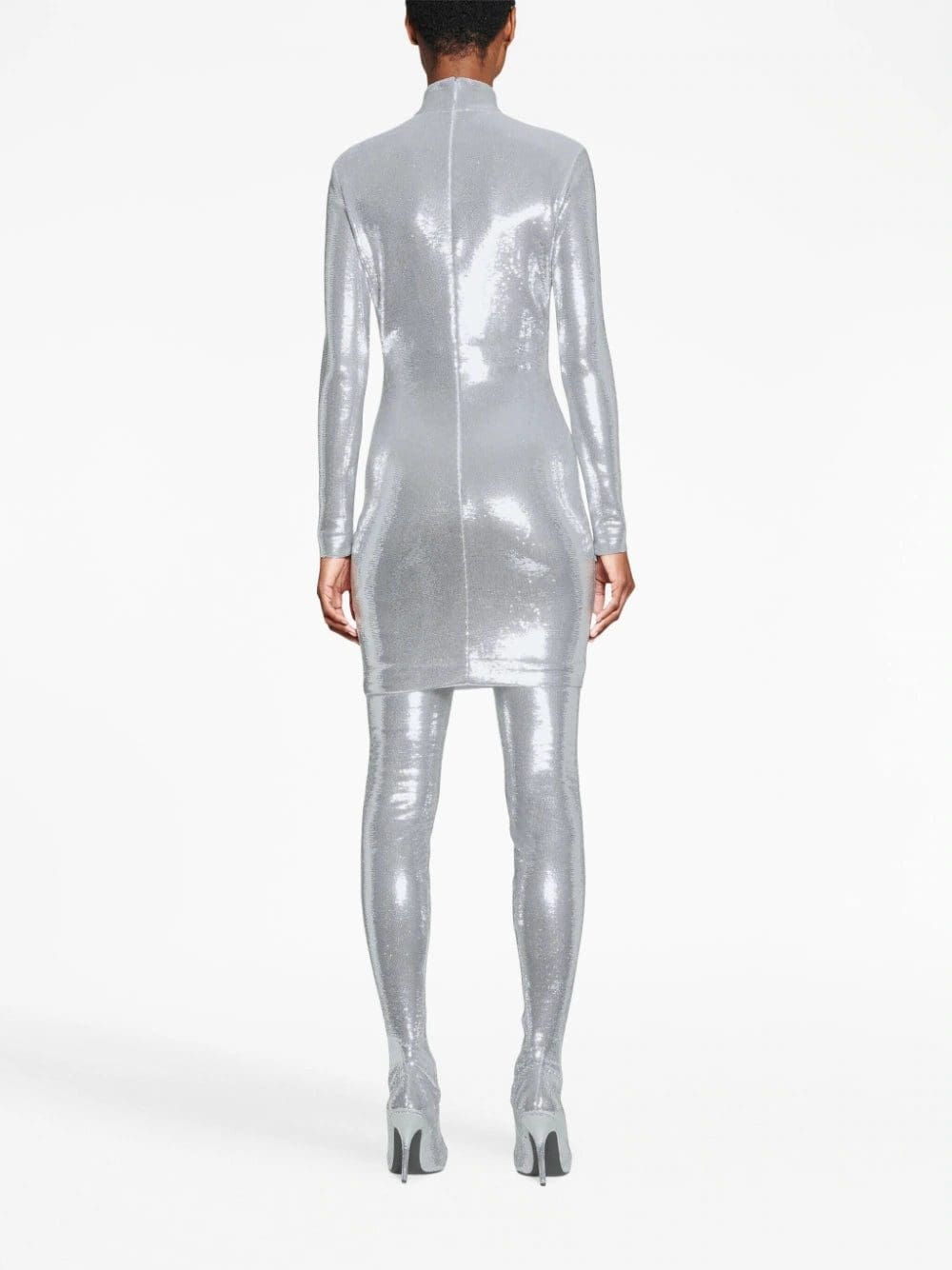 Balenciaga crystal-embellished high-neck dress - Image 4
