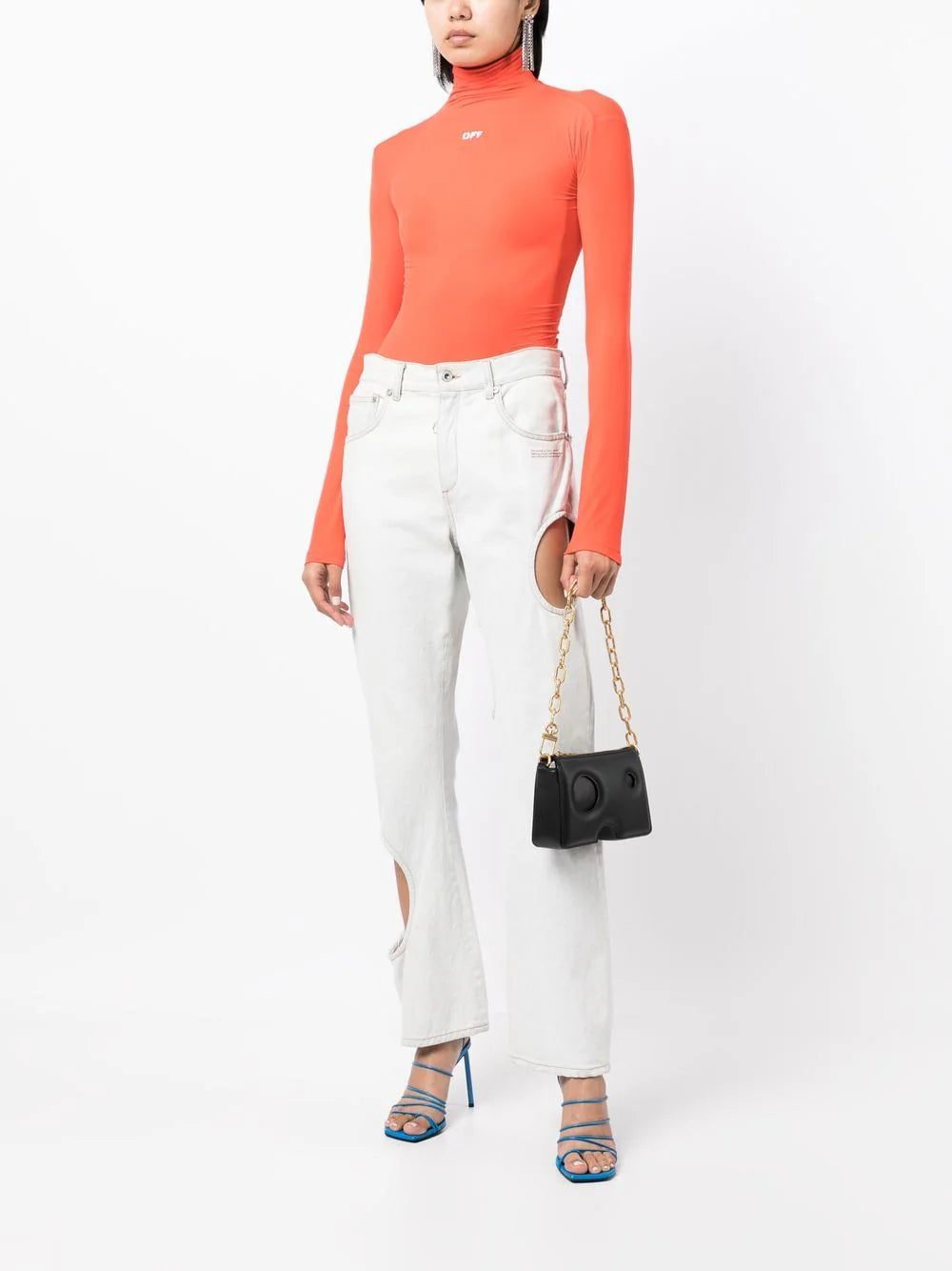 Off-White logo-print roll-neck top - Image 2