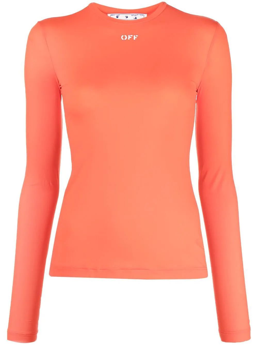 Off-White logo-print long-sleeve top
