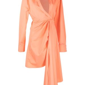 Off-White Bow Tie wrap dress