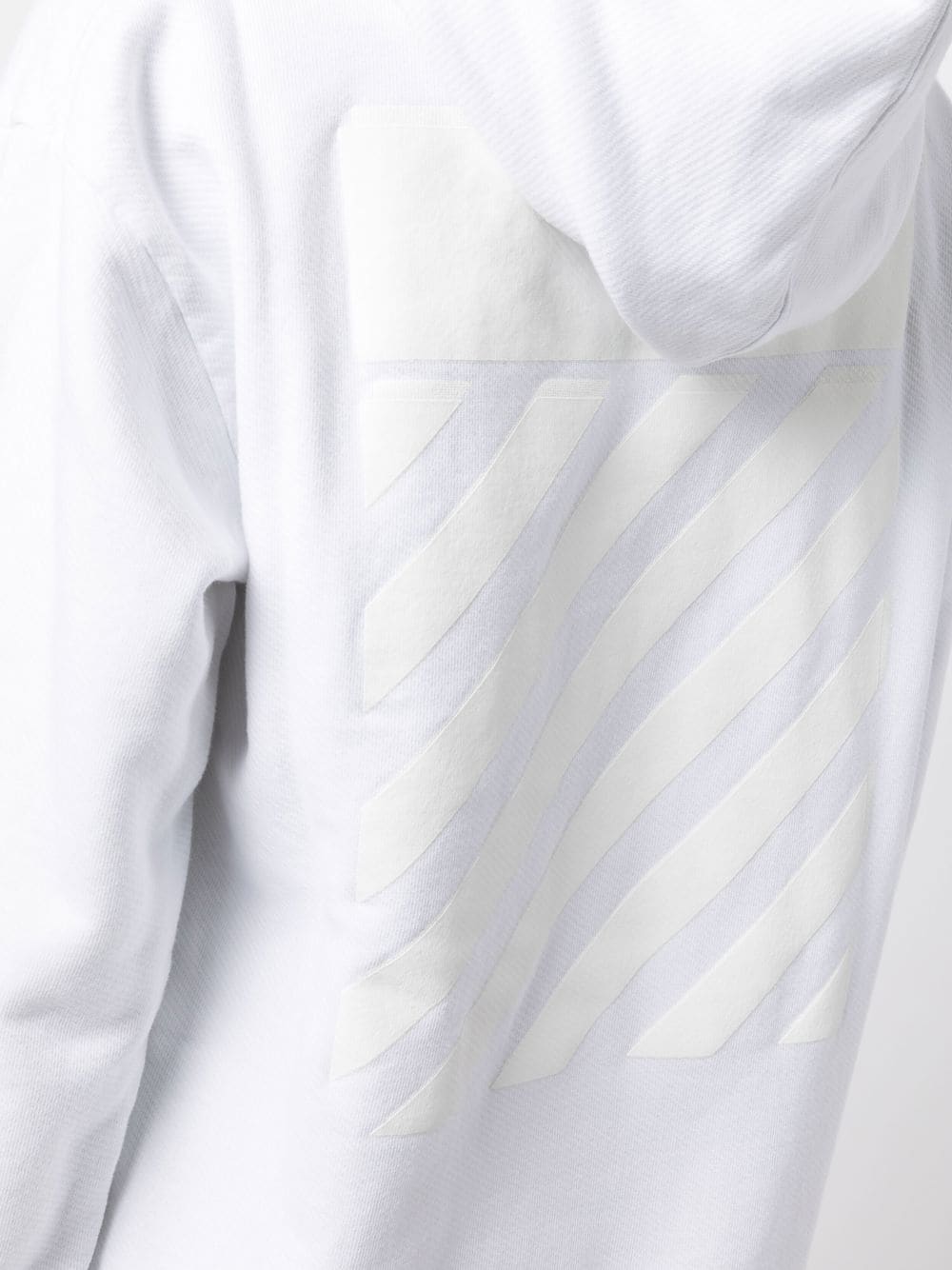 Off-White diag-print cotton hoodie dress - Image 5