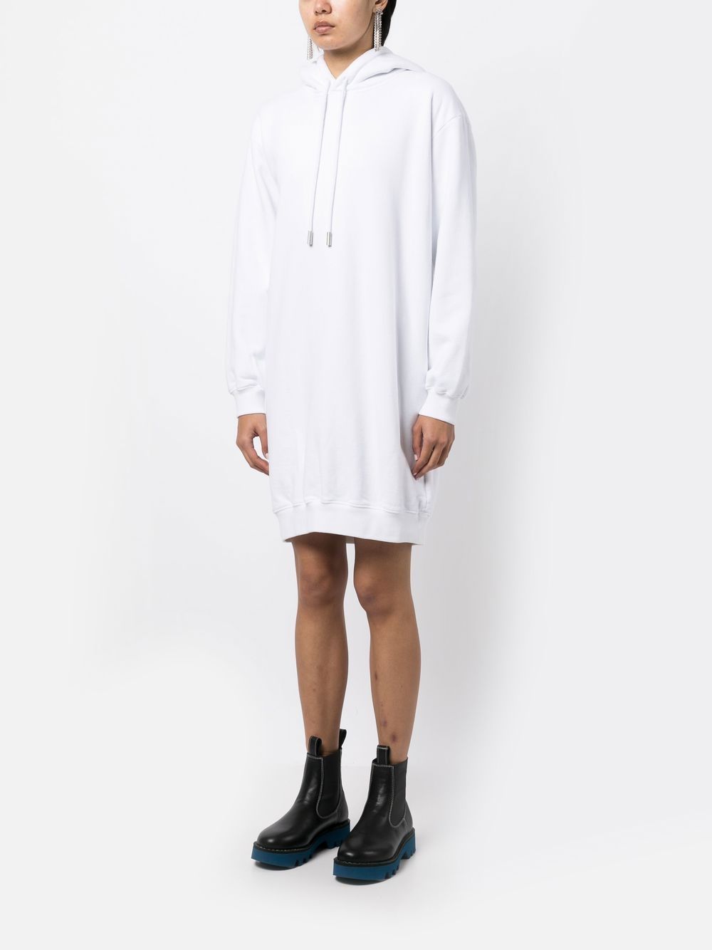 Off-White diag-print cotton hoodie dress - Image 3