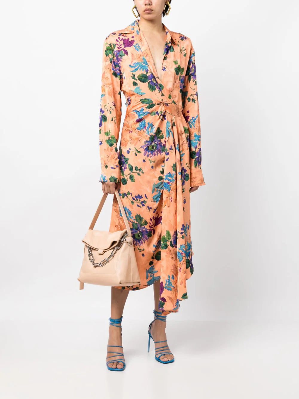 Off-White floral-print wrap dress - Image 2