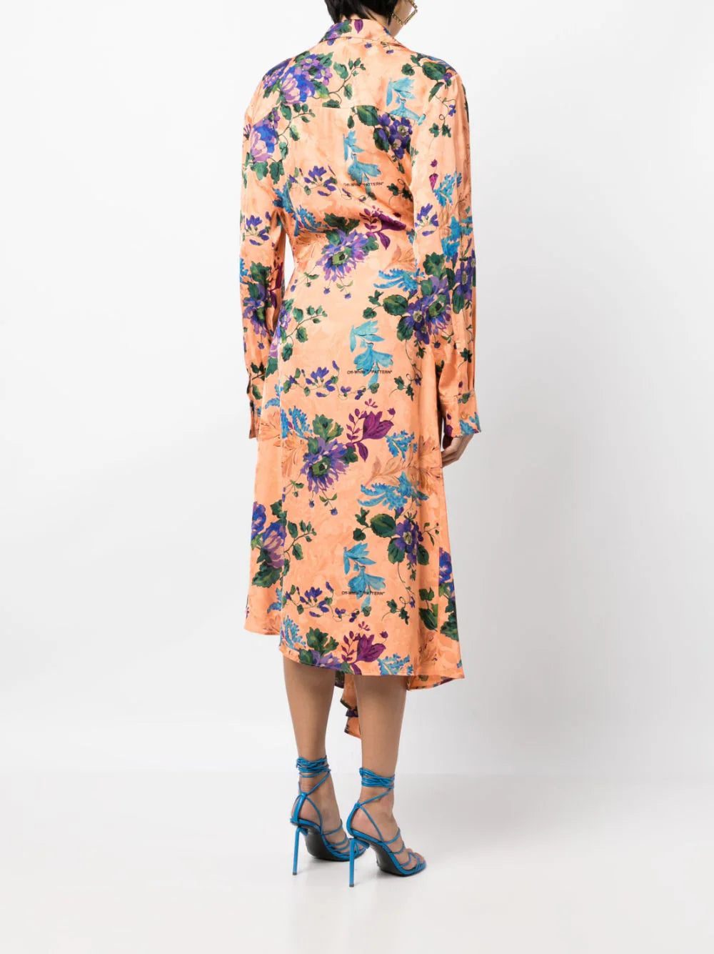 Off-White floral-print wrap dress - Image 4