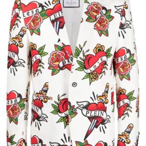 Philipp Plein logo-print blazer