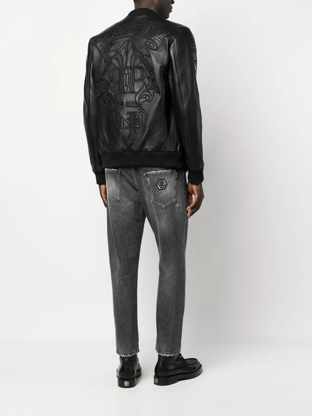 Philipp Plein leather bomber jacket - Image 2