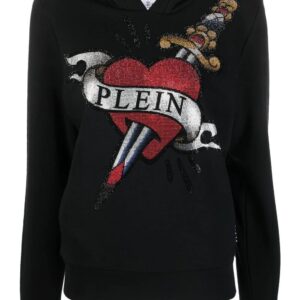 Philipp Plein  crystal-embellished logo hoodie