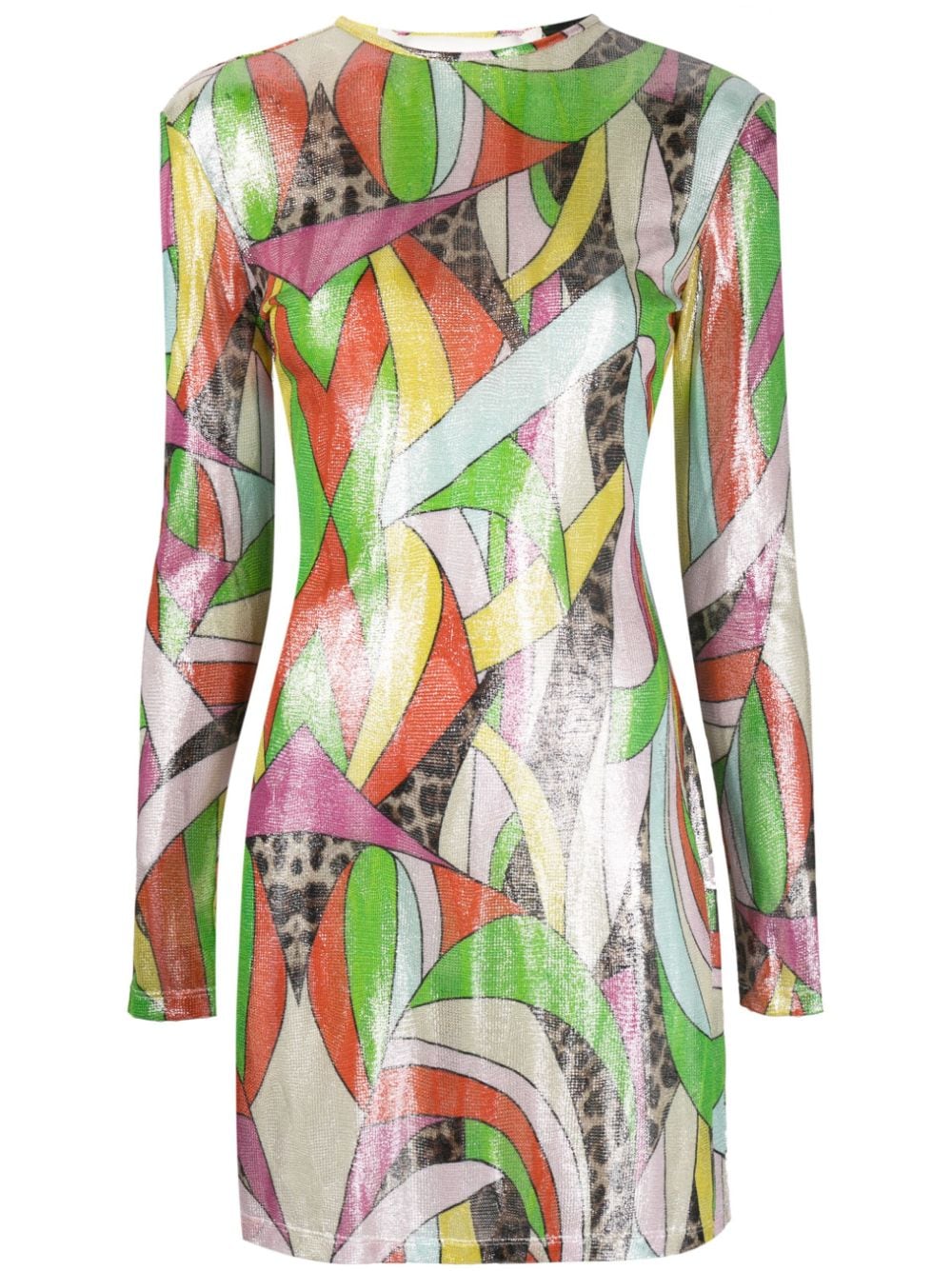 Philipp Plein mix-print knitted minidress