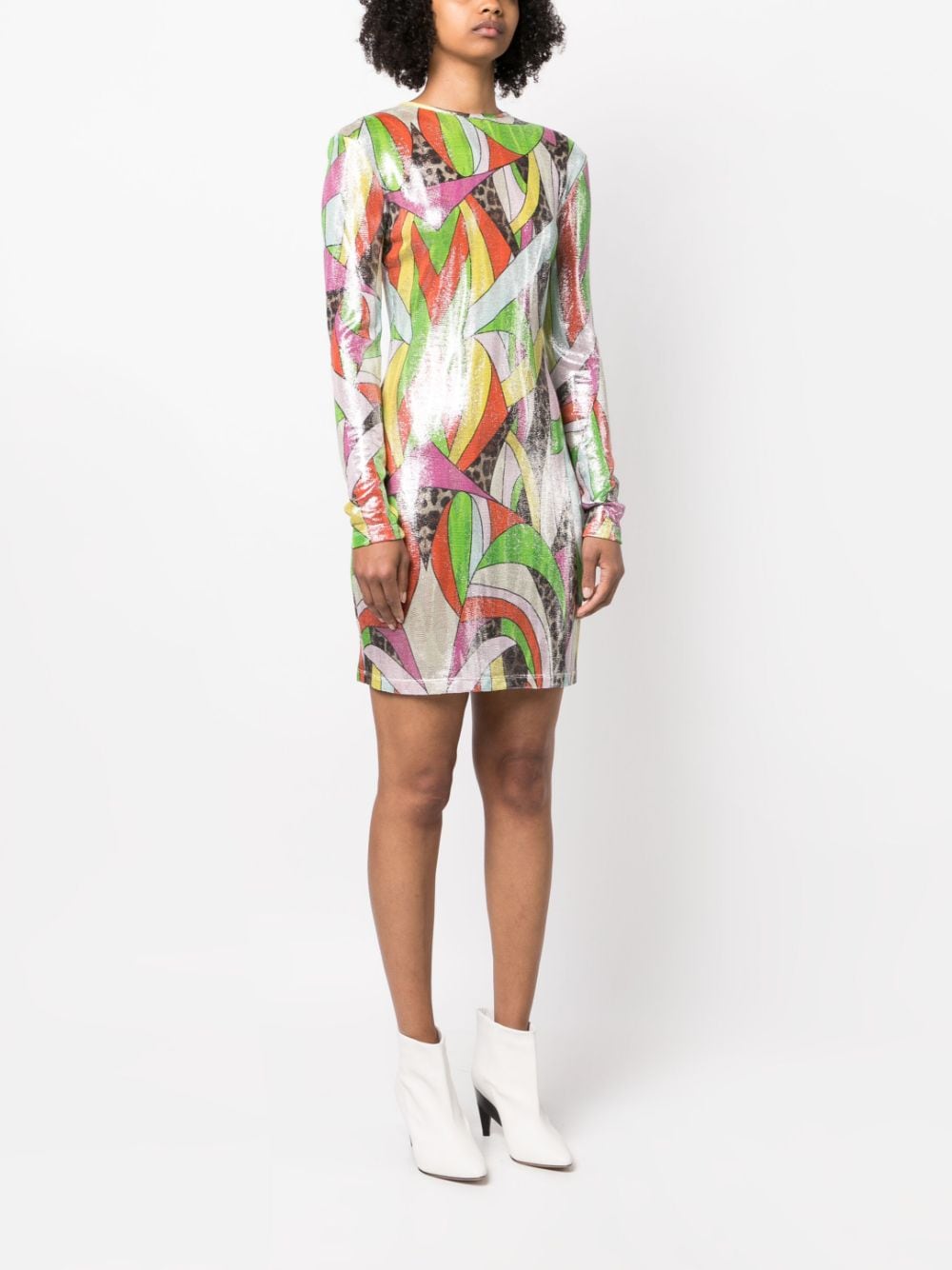 Philipp Plein mix-print knitted minidress - Image 3