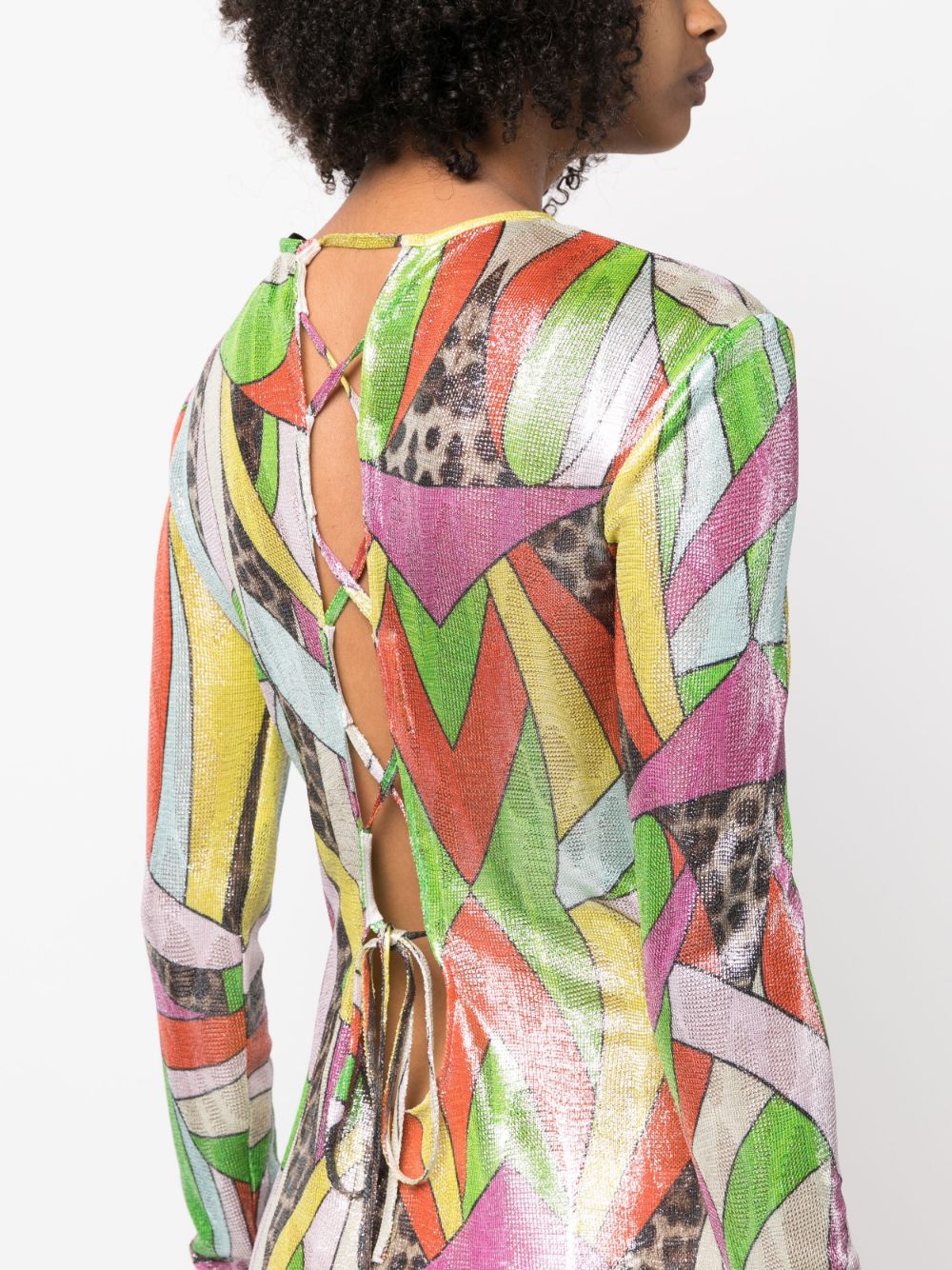 Philipp Plein mix-print knitted minidress - Image 5