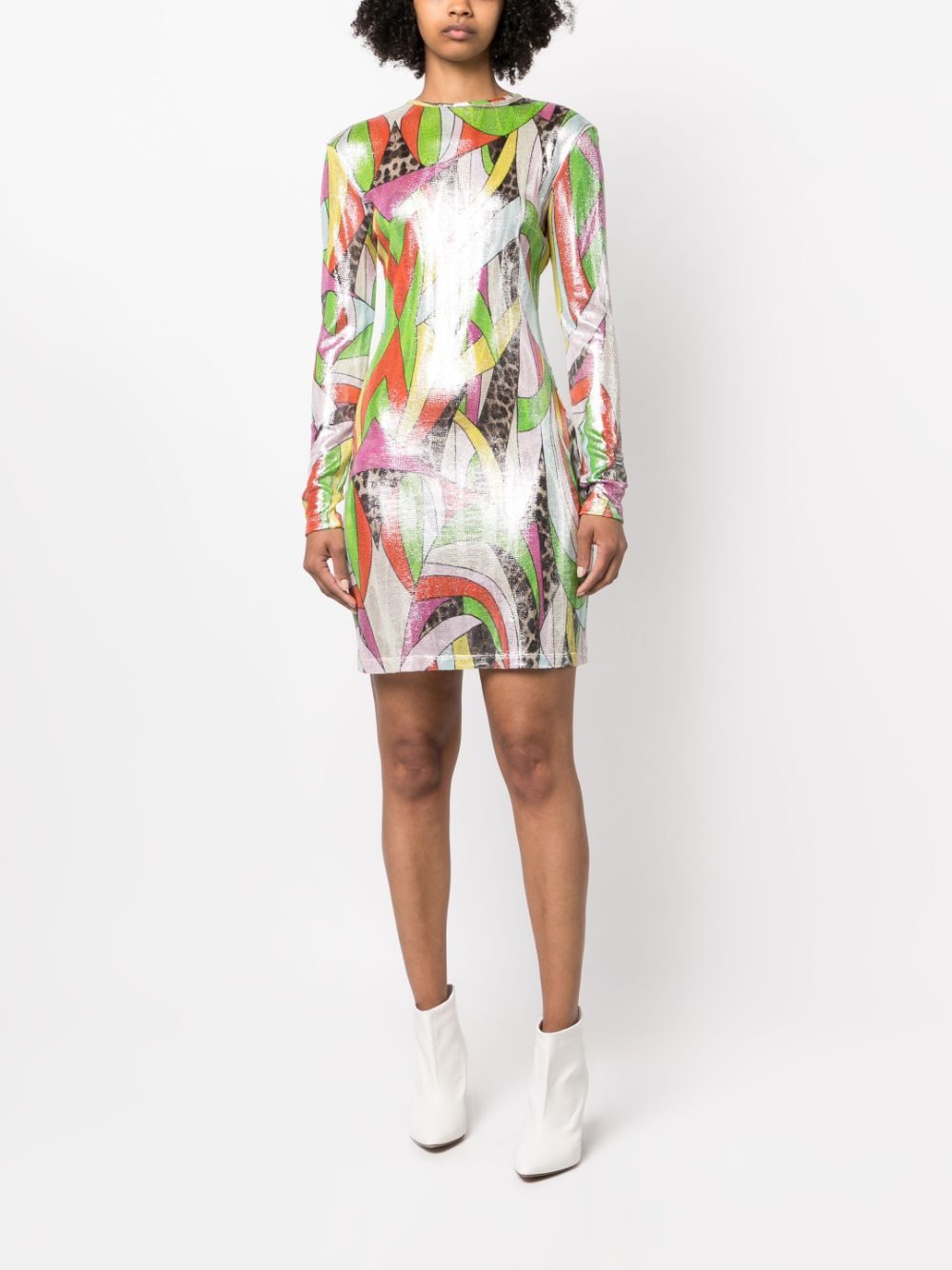 Philipp Plein mix-print knitted minidress - Image 2