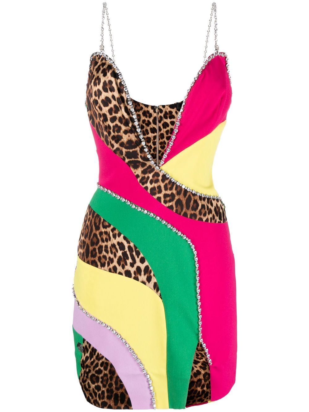Philipp Plein patchwork mini dress - Image 5