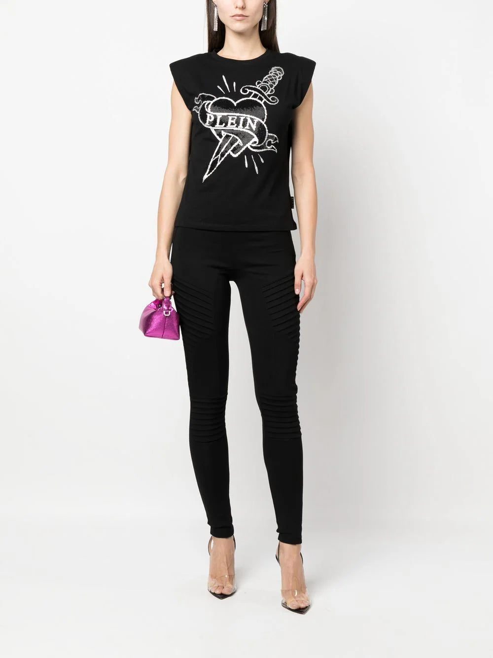 Philipp Plein logo-plaque leggings - Image 2