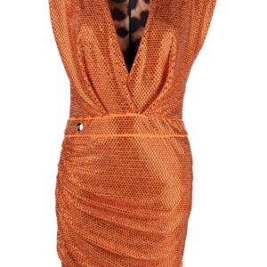 Philipp Plein rhinestone fitted dress