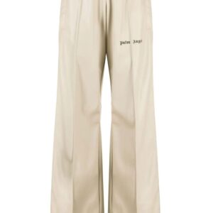 Palm Angels faux-leather wide-leg track pants