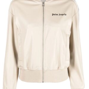 Palm Angels leather-effect track jacket