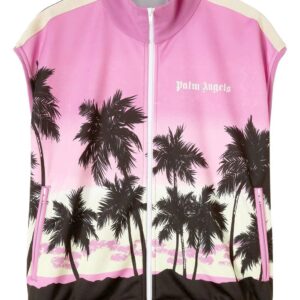 Palm Angels  sunset-print striped track gilet
