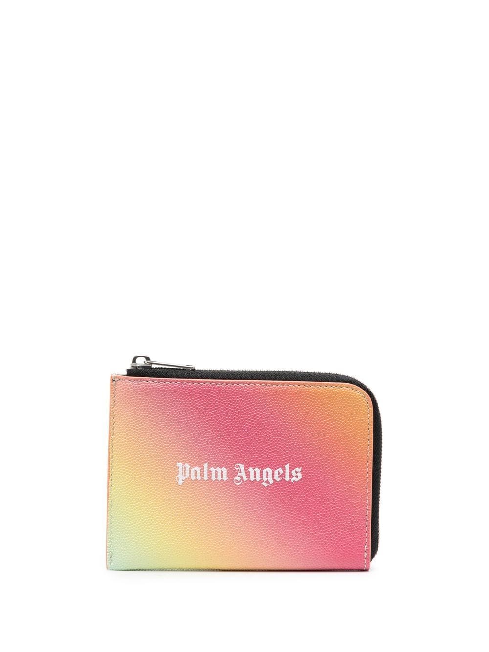 Palm Angels Rainbow logo-print cardholder