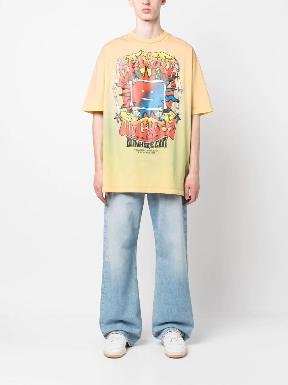 Acne Studios graphic-print stretch-cotton T-shirt - Image 2