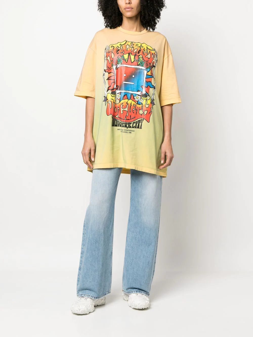 Acne Studios graphic-print stretch-cotton T-shirt - Image 3