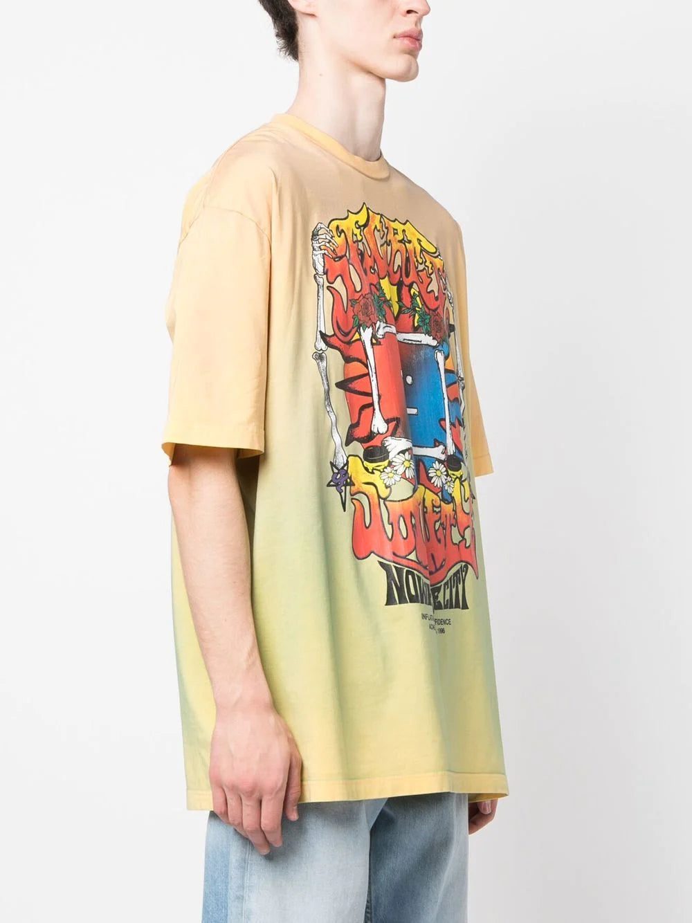 Acne Studios graphic-print stretch-cotton T-shirt - Image 4