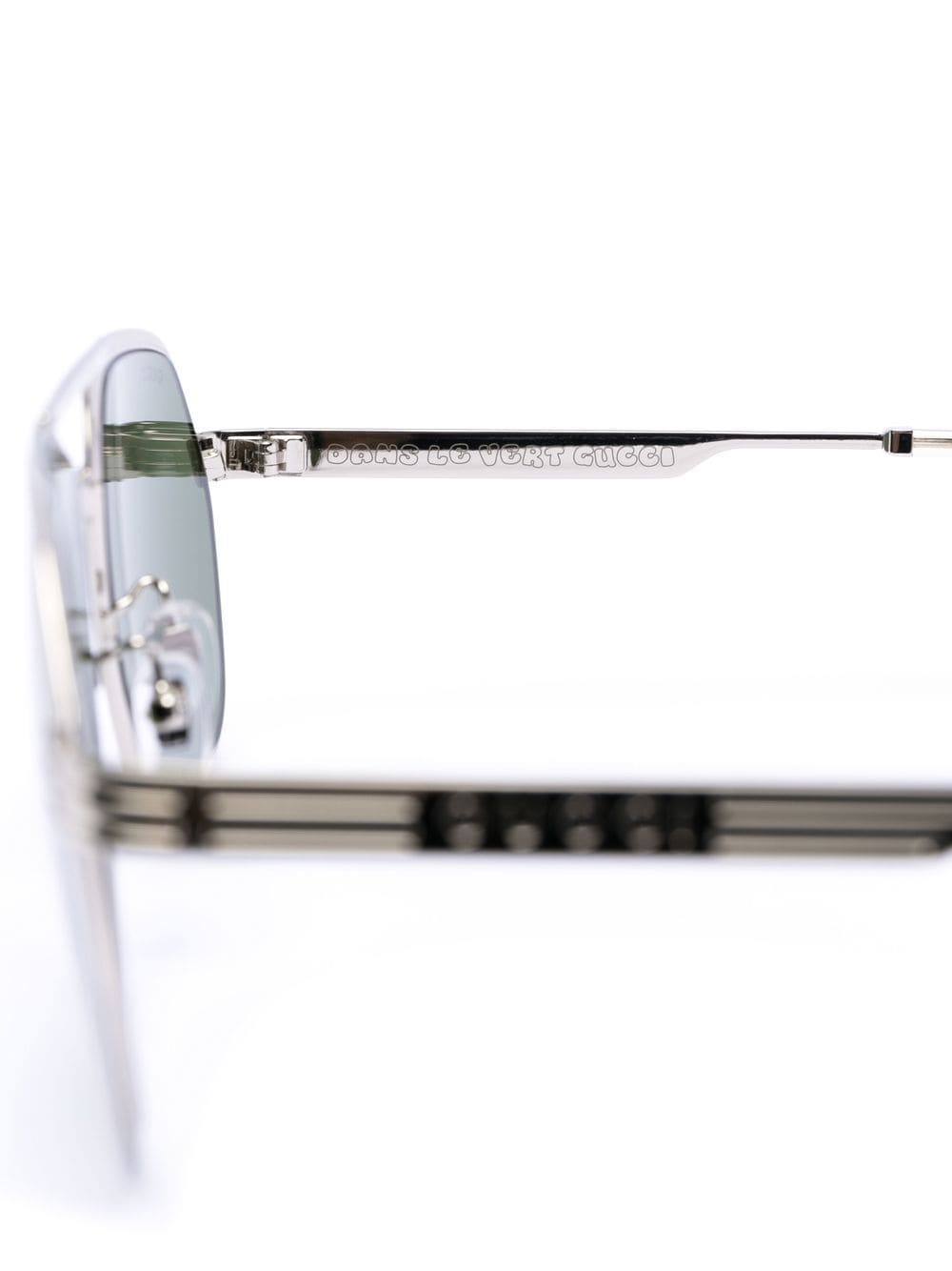 Gucci Eyewear logo-plaque navigator-frame sunglasses - Image 3