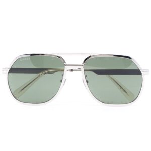 Gucci Eyewear logo-plaque navigator-frame sunglasses