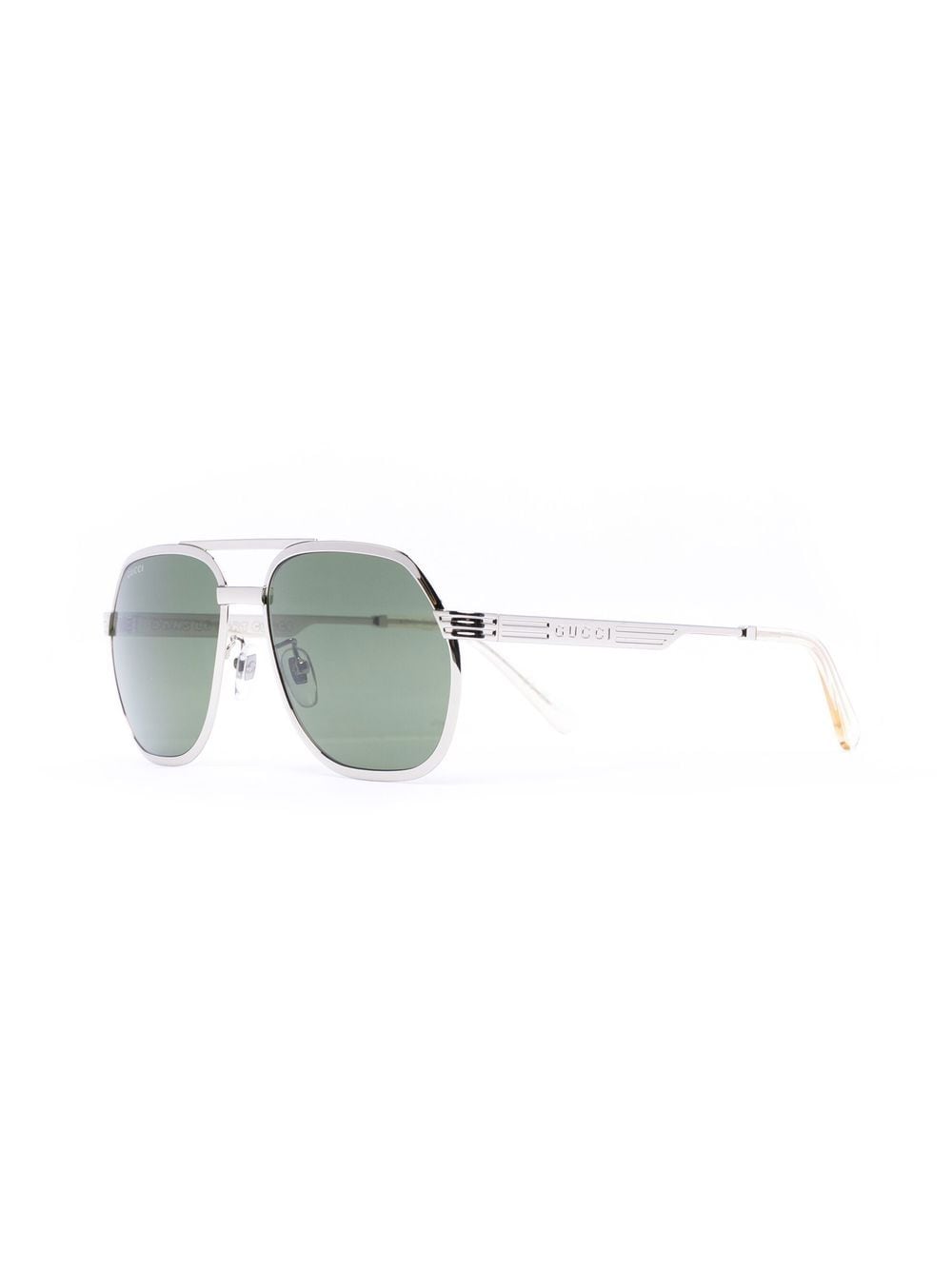 Gucci Eyewear logo-plaque navigator-frame sunglasses - Image 2
